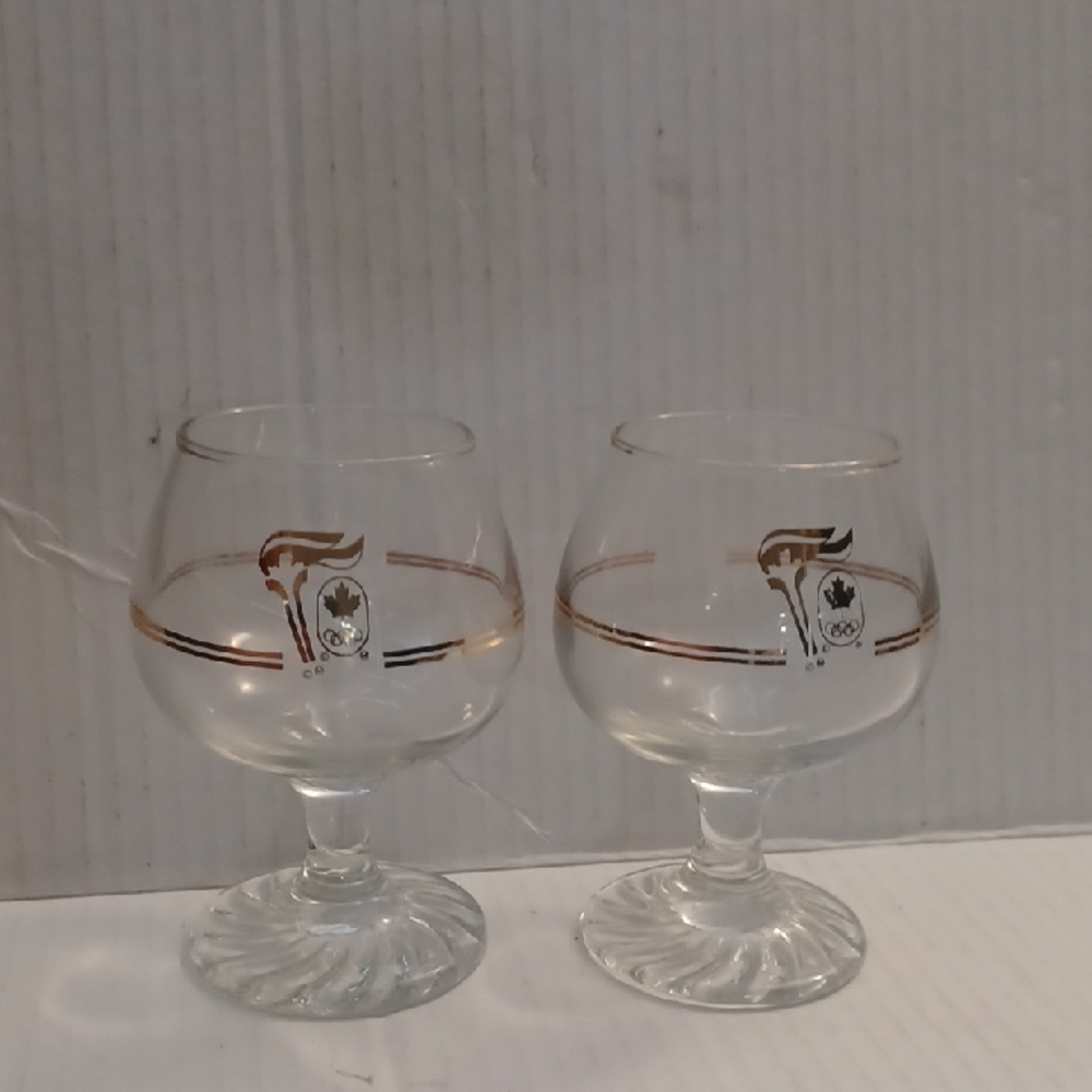 4/$80 Calgary Winter Olympic Glasses - Set Of 2 (1988)
